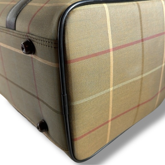 Burberry;s Nova Check Leather Trimmed Weekender Bag - Picture 9 of 14